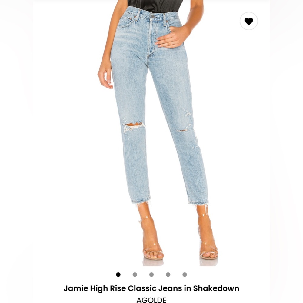 Agolde Jamie High Rise Classic Jeans in Shakedown